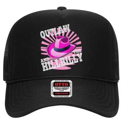 Outlaw And The Hillbilly 2024 Cowboy High Crown Mesh Back Trucker Hat