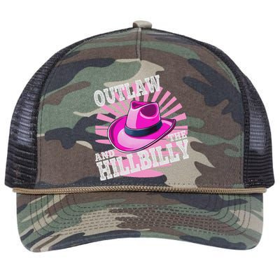 Outlaw And The Hillbilly 2024 Cowboy Retro Rope Trucker Hat Cap