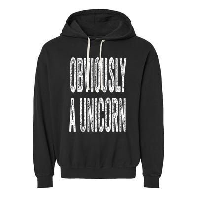 Obviously A Unicorn Funny Unicorn Squad Security Funny Garment-Dyed Fleece Hoodie