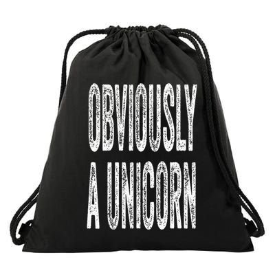 Obviously A Unicorn Funny Unicorn Squad Security Funny Drawstring Bag