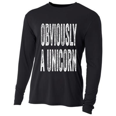 Obviously A Unicorn Funny Unicorn Squad Security Funny Cooling Performance Long Sleeve Crew