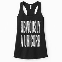 Obviously A Unicorn Funny Unicorn Squad Security Funny Womens Tank Top