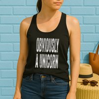 Obviously A Unicorn Funny Unicorn Squad Security Funny Womens Tank Top