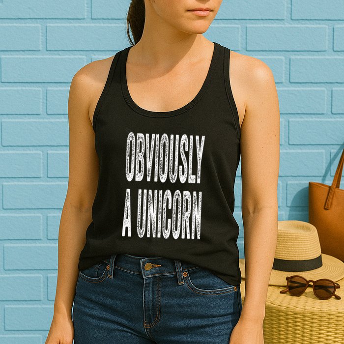 Obviously A Unicorn Funny Unicorn Squad Security Funny Womens Tank Top