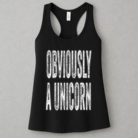 Obviously A Unicorn Funny Unicorn Squad Security Funny Womens Tank Top