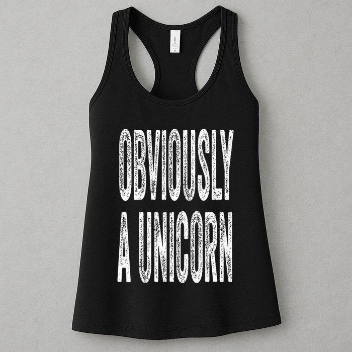 Obviously A Unicorn Funny Unicorn Squad Security Funny Womens Tank Top