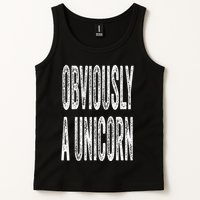 Obviously A Unicorn Funny Unicorn Squad Security Funny Tank Top