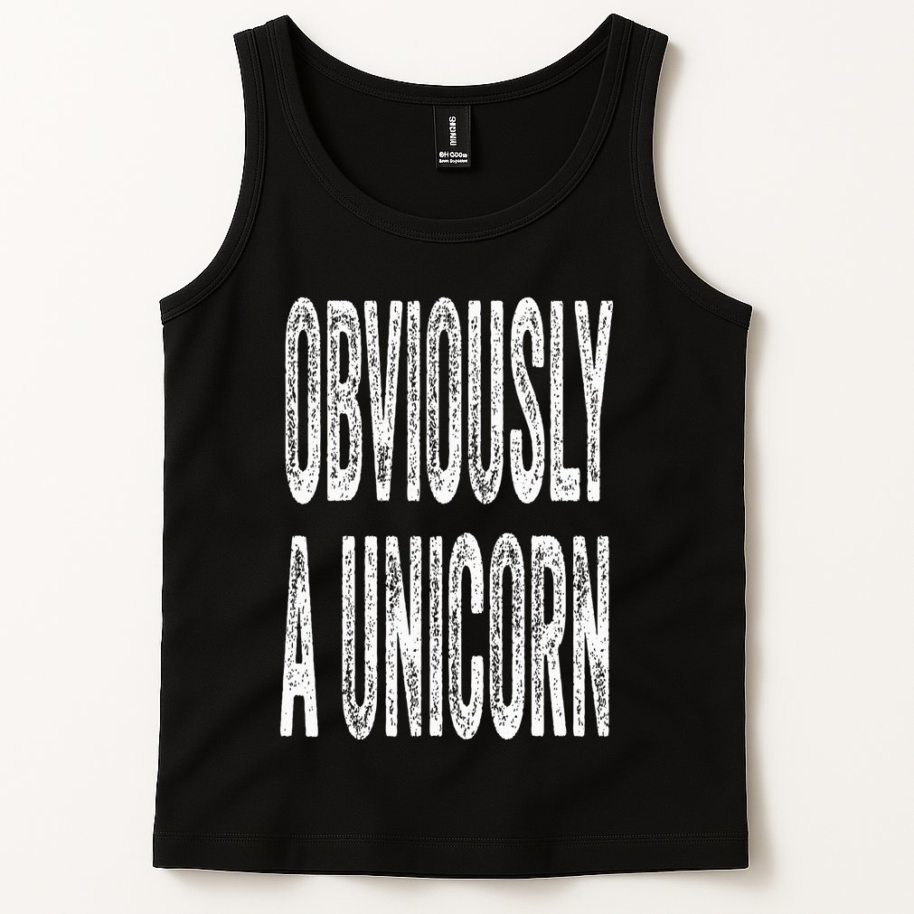 Obviously A Unicorn Funny Unicorn Squad Security Funny Tank Top