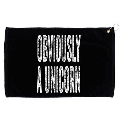 Obviously A Unicorn Funny Unicorn Squad Security Funny Grommeted Golf Towel