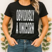 Obviously A Unicorn Funny Unicorn Squad Security Funny Womens T-Shirt