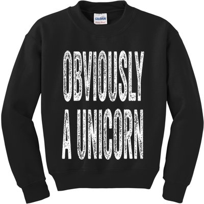 Obviously A Unicorn Funny Unicorn Squad Security Funny Kids Sweatshirt