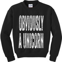 Obviously A Unicorn Funny Unicorn Squad Security Funny Kids Sweatshirt