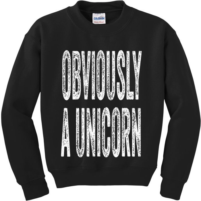 Obviously A Unicorn Funny Unicorn Squad Security Funny Kids Sweatshirt