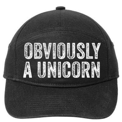 Obviously A Unicorn Funny Unicorn Squad  7-Panel Snapback Hat