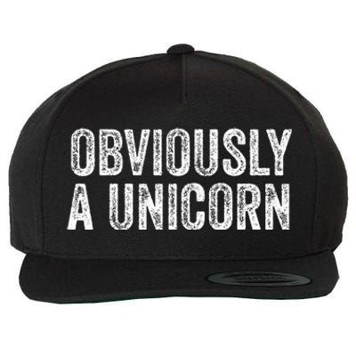 Obviously A Unicorn Funny Unicorn Squad  Wool Snapback Cap