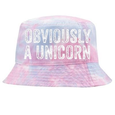 Obviously A Unicorn Funny Unicorn Squad  Tie-Dyed Bucket Hat