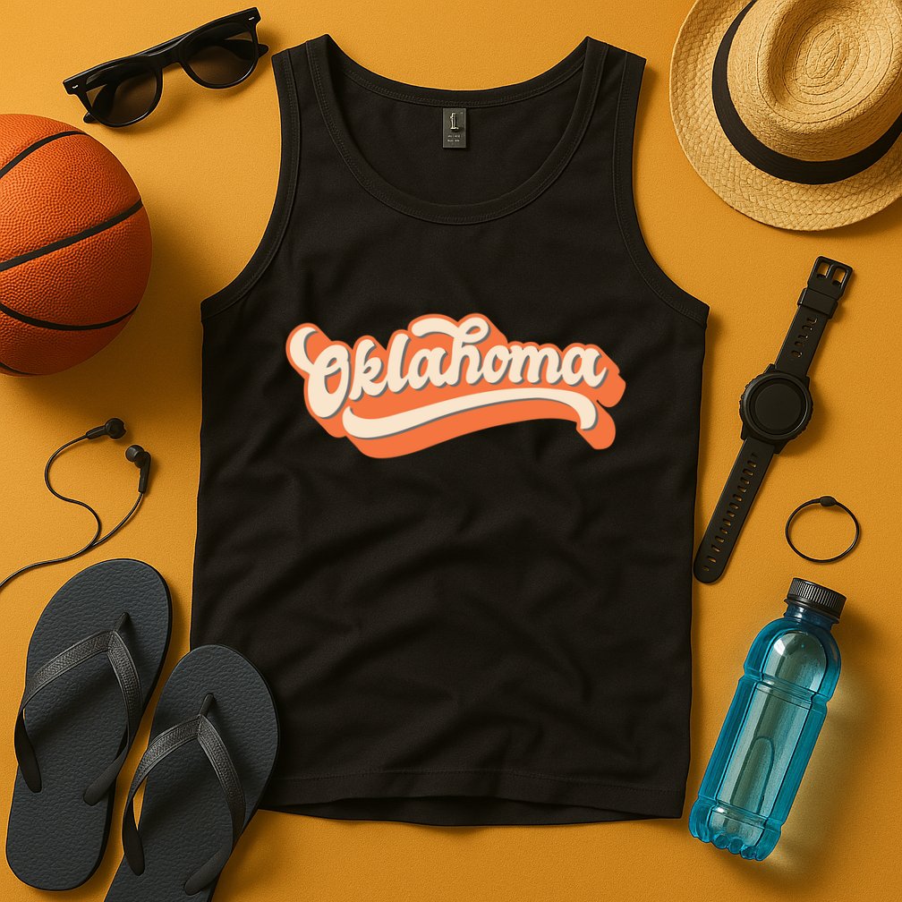 Oklahoma America USA State Retro Tank Top