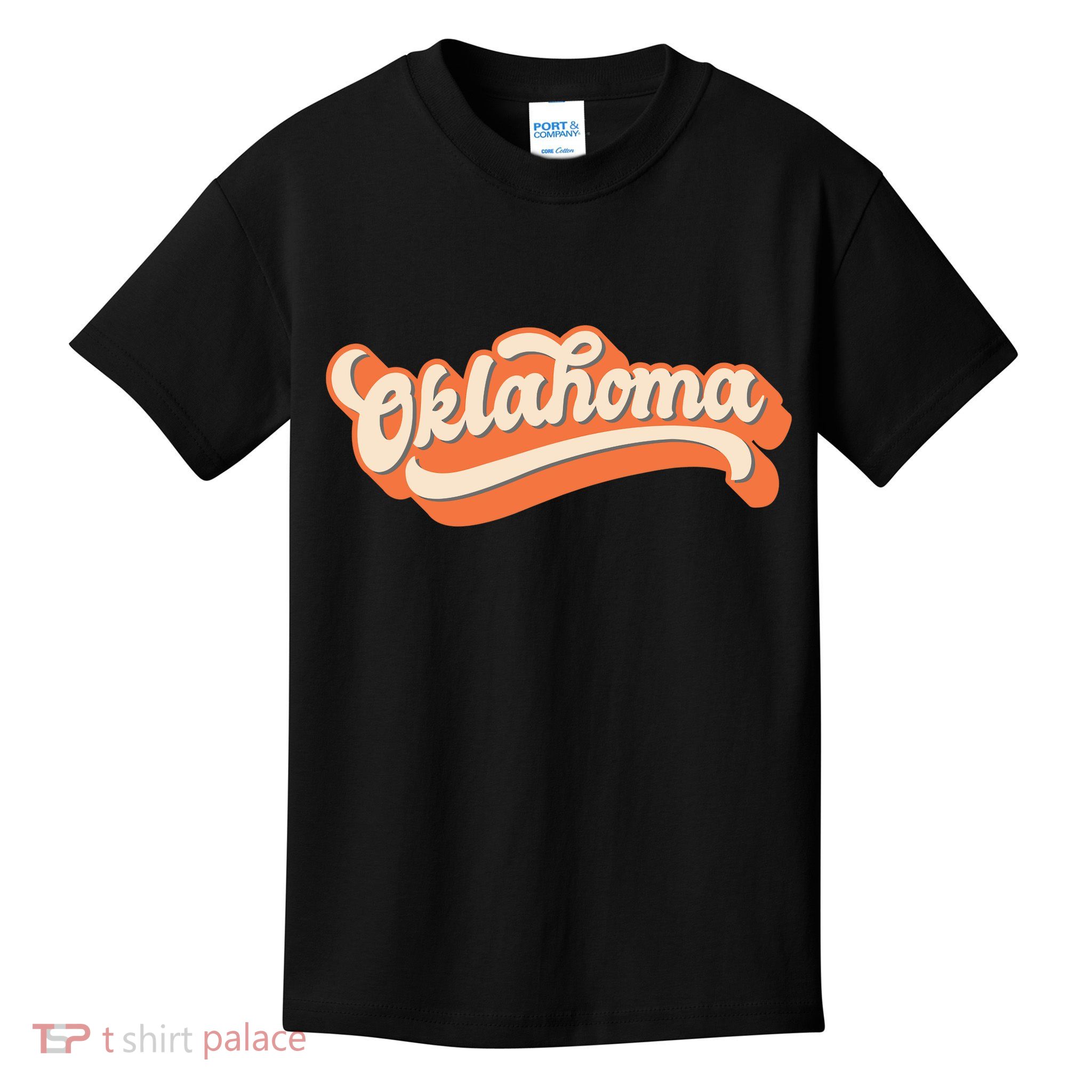 Oklahoma America USA State Retro Kids T-Shirt