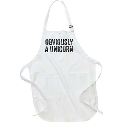 Obviously A Unicorn Funny Unicorn Squad Security Funny Full-Length Apron With Pockets