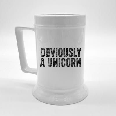 Obviously A Unicorn Funny Unicorn Squad Security Funny Beer Stein