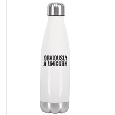 Obviously A Unicorn Funny Unicorn Squad Security Funny Stainless Steel Insulated Water Bottle