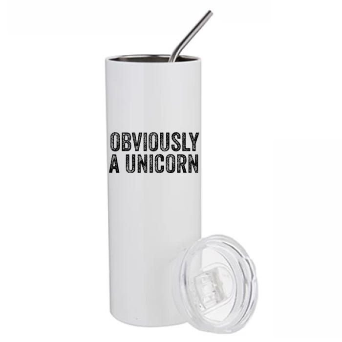 Obviously A Unicorn Funny Unicorn Squad Security Funny Stainless Steel Tumbler