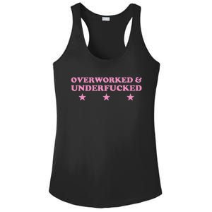 Overworked And Underfucked Witty Worker Hard Life Ladies PosiCharge Competitor Racerback Tank