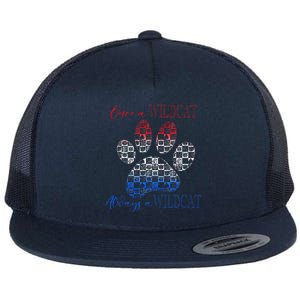 One A Wildcats Always In A Paw Print Flat Bill Trucker Hat