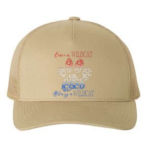 One A Wildcats Always In A Paw Print Yupoong Adult 5-Panel Trucker Hat