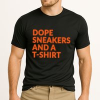 Orange And White Dope Sneakers And A Cooling Performance Crew T-Shirt