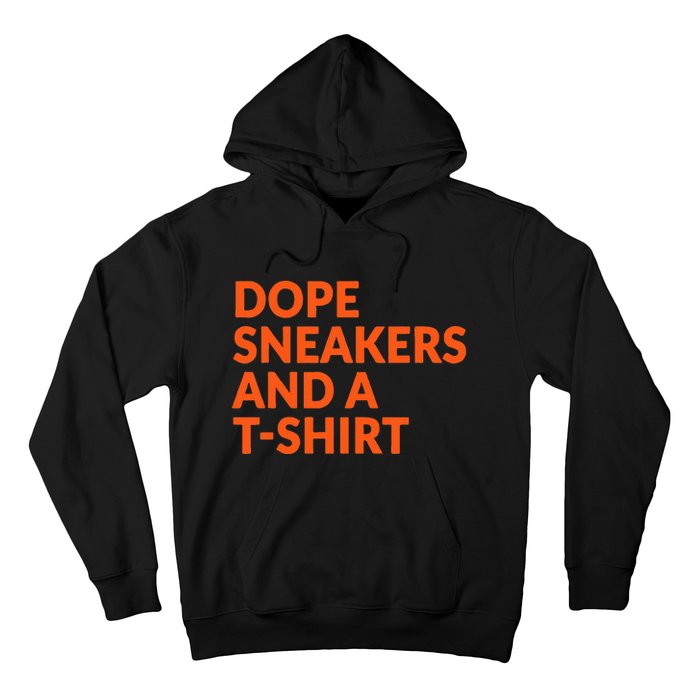 Orange And White Dope Sneakers And A Hoodie