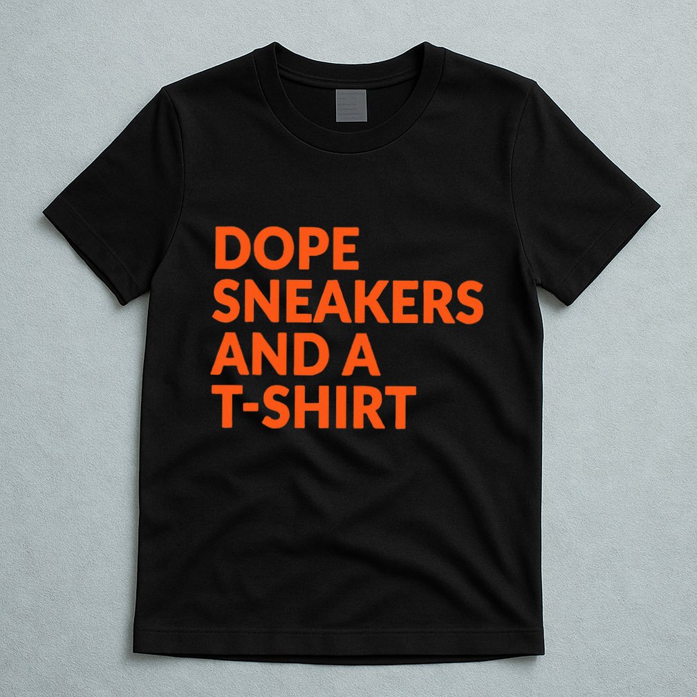 Orange And White Dope Sneakers And A T-Shirt