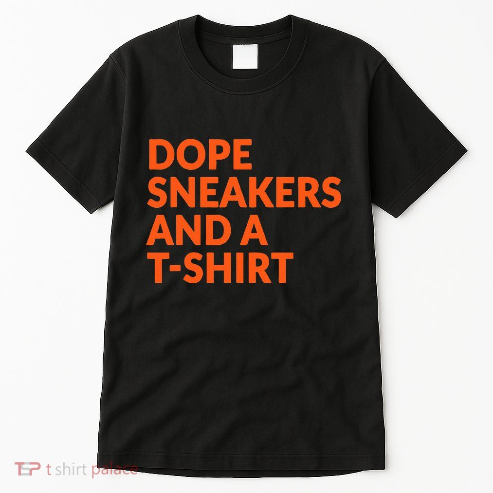 Orange And White Dope Sneakers And A Tall T-Shirt