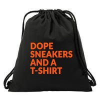 Orange And White Dope Sneakers And A Drawstring Bag
