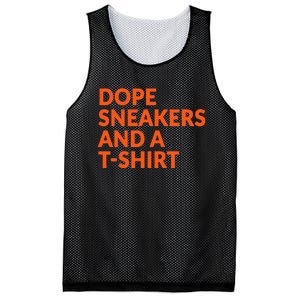 Orange And White Dope Sneakers And A Mesh Reversible Basketball Jersey Tank