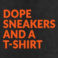 Orange And White Dope Sneakers And A Golf Towel