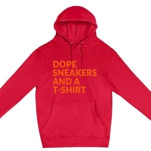 Orange And White Dope Sneakers And A Premium Pullover Hoodie