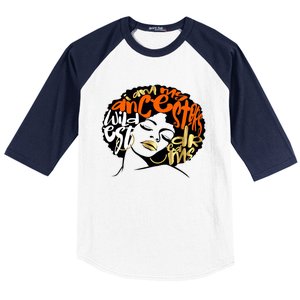 Orange Ancestors Wildest Dreams Gift Black Magic Afro Funny Gift Baseball Sleeve Shirt