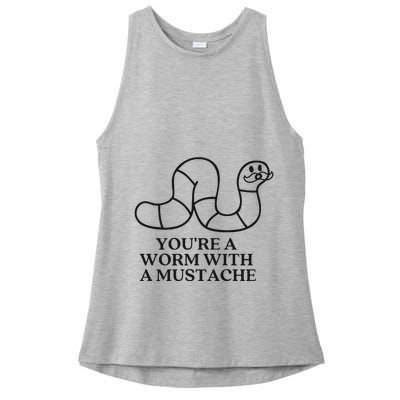 Oure A Worm With A Mustache Anderpump Rules Ladies PosiCharge Tri-Blend Wicking Tank