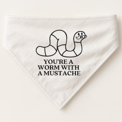 Oure A Worm With A Mustache Anderpump Rules USA-Made Doggie Bandana