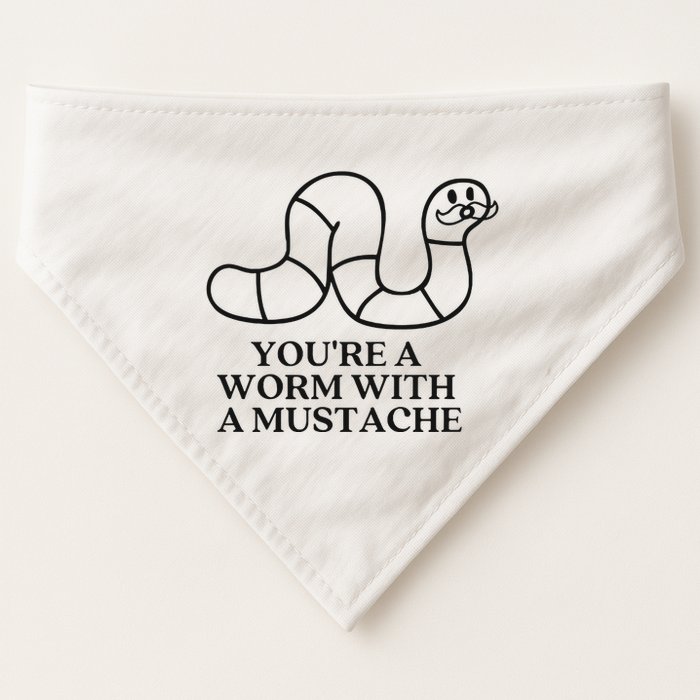 Oure A Worm With A Mustache Anderpump Rules USA-Made Doggie Bandana