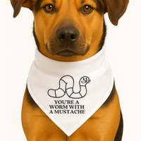 Oure A Worm With A Mustache Anderpump Rules USA-Made Doggie Bandana