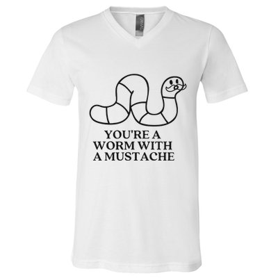 Oure A Worm With A Mustache Anderpump Rules V-Neck T-Shirt