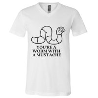 Oure A Worm With A Mustache Anderpump Rules V-Neck T-Shirt