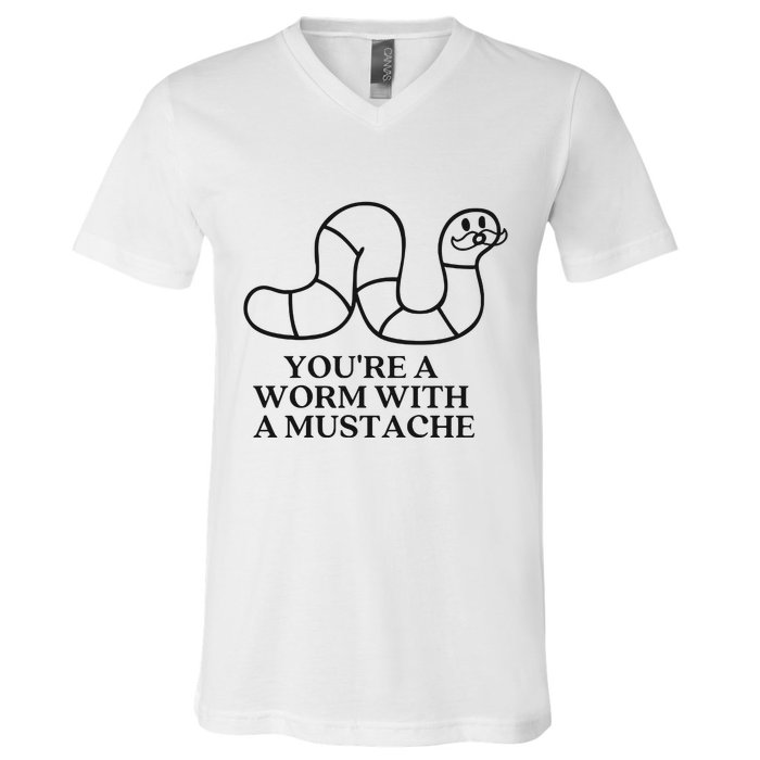 Oure A Worm With A Mustache Anderpump Rules V-Neck T-Shirt