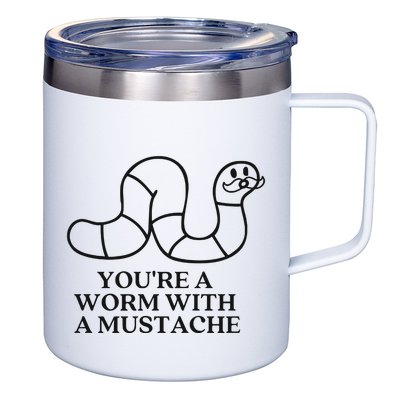 Oure A Worm With A Mustache Anderpump Rules 12oz Stainless Steel Coffee Mug
