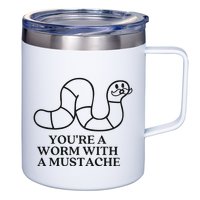 Oure A Worm With A Mustache Anderpump Rules 12oz Stainless Steel Coffee Mug
