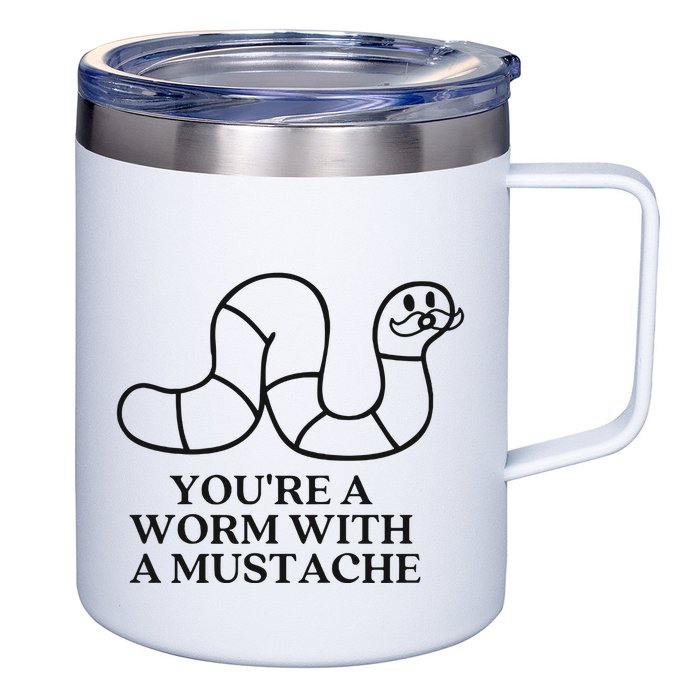 Oure A Worm With A Mustache Anderpump Rules 12oz Stainless Steel Coffee Mug