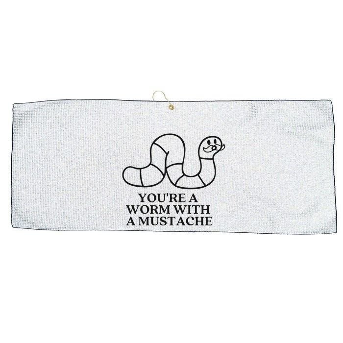 Oure A Worm With A Mustache Anderpump Rules Large Microfiber Waffle Golf Towel
