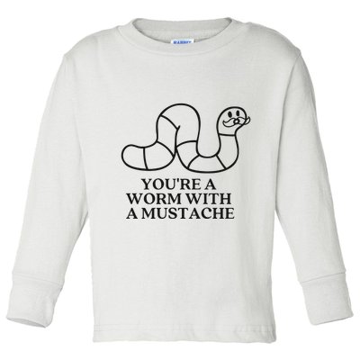 Oure A Worm With A Mustache Anderpump Rules Toddler Long Sleeve Shirt